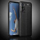 For OPPO A93 5G Litchi Texture Shockproof TPU Case(Black) - 1