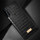 For Samsung Galaxy S21+ 5G SULADA Shockproof TPU + Handmade Leather Case(Black) - 1