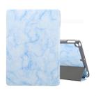 For iPad 10.2 inch Marble Texture Pattern Horizontal Flip Leather Case, with Three-folding Holder & Pen Slot & Sleep / Wake-up Function(Blue) - 1