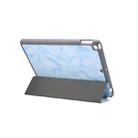 For iPad 10.2 inch Marble Texture Pattern Horizontal Flip Leather Case, with Three-folding Holder & Pen Slot & Sleep / Wake-up Function(Blue) - 4