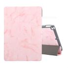 For iPad 10.2 inch Marble Texture Pattern Horizontal Flip Leather Case, with Three-folding Holder & Pen Slot & Sleep / Wake-up Function(Pink) - 1