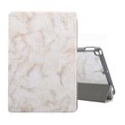 For iPad 10.2 inch Marble Texture Pattern Horizontal Flip Leather Case, with Three-folding Holder & Pen Slot & Sleep / Wake-up Function(Grey) - 1