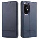 For Huawei nova 8 5G AZNS Magnetic Calf Texture Horizontal Flip Leather Case with Card Slots & Holder & Wallet(Dark Blue) - 1