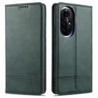 For Huawei nova 8 5G AZNS Magnetic Calf Texture Horizontal Flip Leather Case with Card Slots & Holder & Wallet(Dark Green) - 1