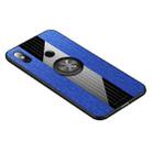 For Xiaomi Mi Max 3 XINLI Stitching Cloth Texture Shockproof TPU Protective Case with Ring Holder(Blue) - 1