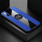 For Xiaomi Mi 9 SE XINLI Stitching Cloth Texture Shockproof TPU Protective Case with Ring Holder(Blue) - 1