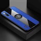 For Xiaomi Mi CC9 XINLI Stitching Cloth Texture Shockproof TPU Protective Case with Ring Holder(Blue) - 1