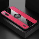 For Xiaomi Mi CC9 XINLI Stitching Cloth Texture Shockproof TPU Protective Case with Ring Holder(Red) - 1