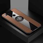 For Xiaomi Mi 8 Lite XINLI Stitching Cloth Texture Shockproof TPU Protective Case with Ring Holder(Brown) - 1