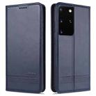For Samsung Galaxy S21+ 5G AZNS Magnetic Calf Texture Horizontal Flip Leather Case with Card Slots & Holder & Wallet(Dark Blue) - 1