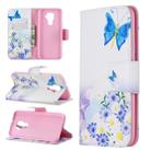 For Huawei Mate 30 Lite Colored Drawing Horizontal Flip Leather Case with Holder & Card Slots & Wallet(Butterfly Flowers) - 1