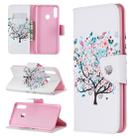 For Galaxy A20s Colored Drawing Horizontal Flip Leather Case with Holder & Card Slots & Wallet(Sapling) - 1