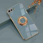 6D Electroplating Full Coverage Silicone Protective Case with Magnetic Ring Holder For iPhone 8 Plus / 7 Plus(Grey) - 1