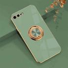 6D Electroplating Full Coverage Silicone Protective Case with Magnetic Ring Holder For iPhone 8 Plus / 7 Plus(Green) - 1