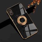 6D Electroplating Full Coverage Silicone Protective Case with Magnetic Ring Holder For iPhone XS Max(Black) - 1