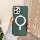 For iPhone 11 Pro Nano Silicone Full Coverage Shockproof Magsafe Case (Deep Green) - 1