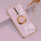 For Xiaomi Redmi K30 6D Electroplating Full Coverage Silicone Protective Case with Magnetic Ring Holder(Light Purple) - 1