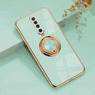 For Xiaomi Redmi K30 6D Electroplating Full Coverage Silicone Protective Case with Magnetic Ring Holder(Light Cyan) - 1
