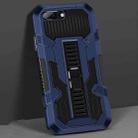 For iPhone SE 2022 / SE 2020 / 8 / 7 Vanguard Warrior All Inclusive Double-color Shockproof TPU + PC Protective Case with Holder(Blue) - 1