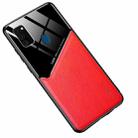 For Samsung Galaxy M30s All-inclusive Leather + Organic Glass Protective Case with Metal Iron Sheet(Red) - 1