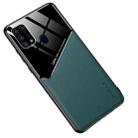 For Samsung Galaxy M31 All-inclusive Leather + Organic Glass Protective Case with Metal Iron Sheet(Dark Green) - 1