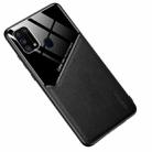 For Samsung Galaxy M31 All-inclusive Leather + Organic Glass Protective Case with Metal Iron Sheet(Black) - 1