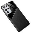 For Samsung Galaxy S21 Ultra 5G All-inclusive Leather + Organic Glass Protective Case with Metal Iron Sheet(Black) - 1