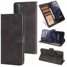 For Samsung Galaxy S21+ 5G Fantasy Classic Skin-feel Calfskin Texture Magnetic Buckle Horizontal Flip PU Leather Case with Holder & Card Slot & Wallet(Black) - 1