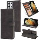 For Samsung Galaxy S21 Ultra 5G Fantasy Classic Skin-feel Calfskin Texture Magnetic Buckle Horizontal Flip PU Leather Case with Holder & Card Slot & Wallet(Black) - 1