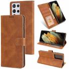 For Samsung Galaxy S21 Ultra 5G Fantasy Classic Skin-feel Calfskin Texture Magnetic Buckle Horizontal Flip PU Leather Case with Holder & Card Slot & Wallet(Brown) - 1