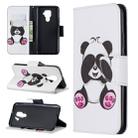 For Huawei Mate 30 Lite Pattern Colored Drawing Horizontal Flip Leather Case with Holder & Card Slots & Wallet(Big Panda) - 1