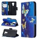 For Huawei Mate 30 Lite Pattern Colored Drawing Horizontal Flip Leather Case with Holder & Card Slots & Wallet(Golden Butterfly) - 1