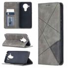 For Nokia 5.4 Rhombus Texture Horizontal Flip Magnetic Leather Case with Holder & Card Slots & Wallet(Grey) - 1