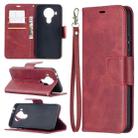 For Nokia 5.4 Retro Lambskin Texture Pure Color Horizontal Flip PU Leather Case with Holder & Card Slots & Wallet & Lanyard(Red) - 1