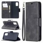 For Samsung Galaxy A02s (EU Version) Retro Lambskin Texture Pure Color Horizontal Flip PU Leather Case with Holder & Card Slots & Wallet & Lanyard(Black) - 1