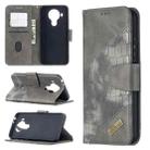 For Nokia 5.4 Matching Color Crocodile Texture Horizontal Flip PU Leather Case with Wallet & Holder & Card Slots(Grey) - 1