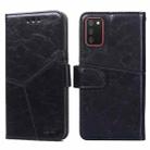 For Samsung Galaxy A02s(EU Version) Geometric Stitching Horizontal Flip TPU + PU Leather Case with Holder & Card Slots & Wallet(Black) - 1