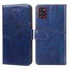 For Samsung Galaxy A31(EU Version) Geometric Stitching Horizontal Flip TPU + PU Leather Case with Holder & Card Slots & Wallet(Blue) - 1