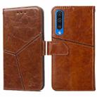 For Samsung Galaxy A50 Geometric Stitching Horizontal Flip TPU + PU Leather Case with Holder & Card Slots & Wallet(Light Brown) - 1
