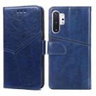 For Samsung Galaxy Note10 Geometric Stitching Horizontal Flip TPU + PU Leather Case with Holder & Card Slots & Wallet(Blue) - 1
