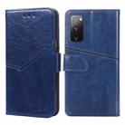For Samsung Galaxy S20 Geometric Stitching Horizontal Flip TPU + PU Leather Case with Holder & Card Slots & Wallet(Blue) - 1