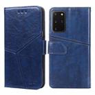 For Samsung Galaxy S20+ Geometric Stitching Horizontal Flip TPU + PU Leather Case with Holder & Card Slots & Wallet(Blue) - 1