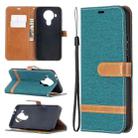 For Nokia 5.4 Color Matching Denim Texture Horizontal Flip Leather Case with Holder & Card Slots & Wallet & Lanyard(Green) - 1