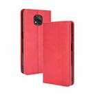 For Motorola Moto G Power (2021) Magnetic Buckle Retro Crazy Horse Texture Horizontal Flip Leather Case with Holder & Card Slots & Photo Frame(Red) - 1