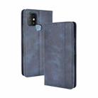 For Infinix Hot 10 / X682 Magnetic Buckle Retro Crazy Horse Texture Horizontal Flip Leather Case with Holder & Card Slots & Photo Frame(Blue) - 1