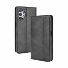For Samsung Galaxy A32 5G Magnetic Buckle Retro Crazy Horse Texture Horizontal Flip Leather Case with Holder & Card Slots & Photo Frame(Black) - 1