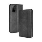 For Infinix Note 8 / X692 Magnetic Buckle Retro Crazy Horse Texture Horizontal Flip Leather Case with Holder & Card Slots & Photo Frame(Black) - 1