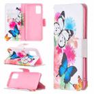 For Samsung Galaxy A02s (EU Version) Colored Drawing Pattern Horizontal Flip Leather Case with Holder & Card Slots & Wallet(Butterfly) - 1