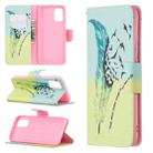 For Samsung Galaxy A02s (EU Version) Colored Drawing Pattern Horizontal Flip Leather Case with Holder & Card Slots & Wallet(Feather) - 1
