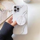 Frosted Laser TPU Protective Case with Foldable Holder For iPhone 11 Pro Max(White) - 1